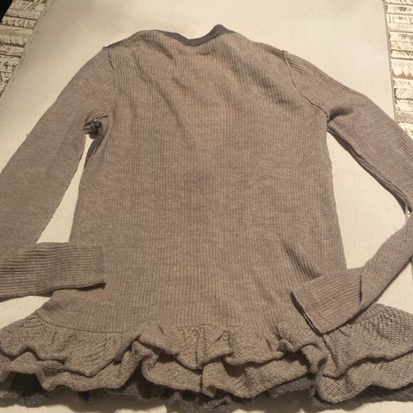 Rebecca Taylor Button Down Ruffle Sweater Cardigan Size Smalll Y2K vibe - Picture 8 of 8